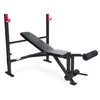 Banco de peso Core Abdominal Trainers Strength Deluxe MidWidth com fixação para pernas 500 lb preto 231007