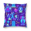 Pillow Halloween Happy Haunts Square Throw Case Home Decor Print Haunted Mansion Grim Grinning Ghost Cover For Car