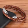 Charm Bracelets XQNI Double Wrap Around Wrist Size Men's Leather Bracelet 3 Different Needs For Business Simple Accessories Retro Color