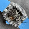 Richardmill Watch Luxury Milles Watch Richar Mile Business RM3501 Tourbillon Mechanical Snow Glass Miller Hollow Barrel Rubber Band Male Ayw