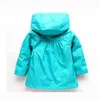 سترات LZH Girls Coath Long Sleeve Dinosaur Kids Boys Autumn Spring Plush and Shicay Roofproof and Waterproof Gacket Armbreaker Cloths 231007