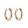 Серьги-кольца 2023, подлинные украшения из стерлингового серебра 925 пробы, розовые моменты, маленькие подвески для женщин, Argent Brincos
