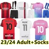 23 24 24 Milans Giroud Soccer Jerseys 2023 Pulisic Theo Tonali Reijnders koszulka Romagnoli Rafa Leao S.castiljo Reijnders Loftus-Cheek dla dorosłych Sockfootball Ball Mundlid