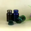 Pacchetto di pillole medicinali portatili in plastica verde/blu/marrone da 120 ml, comode compresse/capsule vuote da 120 cc bottiglia riutilizzabile F1360 Tiftc