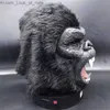 Party Masks King Kong Planet of the Apes Gorilla Mask Hood Latex Animals Masks Blood Scary Halloween Animal Adult Head Mask Q231007