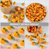 Flores decorativas 50 peças enfeites de frutas realistas po adereços modelo artificial brinquedo realista laranja falso tangerina forma de decoração de armário