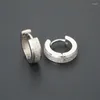 Oorringen Mode Punk Frosting Ronde Kleine Kleur Goud Zwart Titanium Stalen Sieraden Voor Mannen Vrouwen 4 13mm