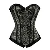 Corsetto intero floreale Cincher Gothic Lace up Disossato Overbust Corsetto Bustier Vita Trainer Corsetto Corsetto Top Plus Size 6xl2405