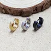 Oorringen Mode Punk Frosting Ronde Kleine Kleur Goud Zwart Titanium Stalen Sieraden Voor Mannen Vrouwen 4 13mm