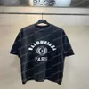 22ss Mannen Ontwerpers t-shirts tee Parijs VERNIETIGD brief print korte mouw Ronde Hals Streetwear zwart xinxinbuy XS-L272g