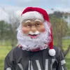 Frohe Weihnachten Weihnachtsmann Latexmaske Outdoor Ornamen Niedlicher Weihnachtsmann Kostüm Maskerade Perücke Bart Dress Up Weihnachtsfeier GC2358