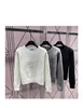 Роскошный свитер, новые женские модные свитера, женские осенне-зимние пуловеры, пальто, 3 стиля, черный, белый, серый, свитера с круглым вырезом, классический размер одежды с буквенным принтом s-l