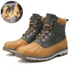 Stövlar Golden Sapling Fashion Men's Retro Outdoor Shoes äkta läder klassisk fritid Vinterstövel bekväma männen