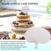 Kakverktyg tomt akryl toppers 15pccs clear circle diy födelsedag topper personliga cupcake blanks plockar