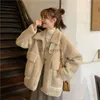 Pele feminina pele sintética moda coreana jaqueta de lã grossa 2023 quente inverno feminino casaco de pele de carneiro uma peça casacos de pele all-match trafl231007