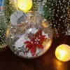 Christmas Decorations 20pcs Christmas Clear Baubles Transparent Fillable Balls 8cm Christmas Tree Hanging Ornament Wedding Mas Party Home Decor 231006