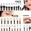メイクアップツールDucare Black Makeup Brush Professional Eyeshadow Foundation Powder Soft Synthetic Hair Brushes Brochas Maquillaje 231006