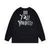 Nieuwe Yamamoto Herensweater met ronde hals Klassieke kunstprint Trend Klassiek Veelzijdig Paar Stijl Hoodies Gepersonaliseerde Losse Ontspannen Mode Pullover Top