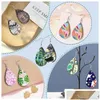 Porte-clés Lanyards Porte-clés Lanyards Sublimation Boucles d'oreilles vierges Inachevé Teardrop Transfert d'impression Pendentif pour bijoux DIY Dh7Oc