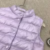 Purple kids White goose down vest high quality sleeveless Jacket for baby Size 100-170 CM autumn children Waistcoat Oct05