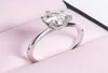 Moissanite Sterling Zilver S925 Wed Ring 05 Karat Classic Six Claw Diamond Engagement Promise Ring voor paar verjaardagscadeau4771441