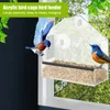 Autres fournitures pour oiseaux Mangeoire sécurisée et durable Mangeoires en acrylique durables Conception à ventouse solide pour une visualisation facile et transparente de la fenêtre de jardin