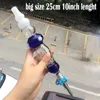 Stor storlek 10inch Glass Bong Kit Hookahs 14mm Joint Dab Straw Oil Rigs NC Set Rökande vattenrör med manlig titanspets