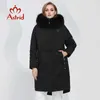 Женская зимняя куртка из искусственного меха Astrid 2022, женская зимняя куртка большого размера, толстые пуховики с капюшоном, женские парки из натурального меха, модная верхняя одежда, стеганая AT-10073L231007
