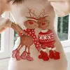 Ninimour Christmas Cute Women Lantern Rleeve Sweter Mini Dress Femme Drukowane puszyste puszyste podwodne o wysokiej szyi Nowy Rok 210415302H