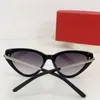 New fashion design cat eye sunglasses 0453S acetate frame metal temples simple and popular style versatile UV400 lens protection eyewear