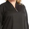 Plus Size Jurken Dameskleding Mollig Effen Kleur Elegante Losse V-hals Midi-jurk Outfit Vestidos Para Casamento Convidados