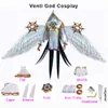 Genshin Impact Venti dieu Cosplay Costume Mondstadt vent Venti Archon Cosplay jeu Costume uniforme aile d'ange Halloween Costumecosplay