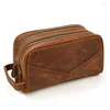 محفظة من الجلد الأصلي لسيدات تشكل حقيبة تخزين كبيرة مع حزام المعصم COWSKIN CLUTH MEN