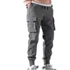 Pantalons pour hommes Automne Hommes Hip Hop Harem Joggers Pantalons masculins Hommes Solide Multi Poche Cargo Skinny Fit Pantalon de survêtement