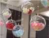 Christmas Decorations 10 balls 6/8/10/12/14cm Transparent Open Plastic Christmas Decorations Ball Clear Bauble Ornament Gift Present Box Decoration 231006