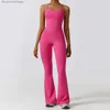 Aktiva uppsättningar nclagen jumpsuit snabb torr fritid sport fitness kostym dans yoga väst byxor gym träning sexig andningsbar hög elastik för kvinnors l231007