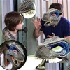 Máscaras de fiesta Máscara de dinosaurio 3D Accesorios de juego de rol Sombreros de rendimiento Jurassic World Raptor Dino Festival Regalos de carnaval GC2356