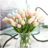 Faux blommor grönare 31st/lot tips konstgjorda blommor pu calla falsk verklig touch för bröllop dekoration hemfest gynnar dropp deli dhiro