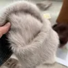 Beanieskull Caps Angora Fluffy Knitte Beanie Rabbit Fur Winter Hat for Women Ladies Fashion暖かいぬいぐるみ女性厚いフリース帽子231007