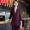 Kvinnors tvådelade byxor High-End Business Suit Spring and Autumn Temperament Style Formal Wear Manager Work Clothes High-klass