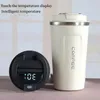 Bouteilles d'eau Thermos en acier inoxydable, tasse à café, gobelet intelligent, affichage de la température de voyage, tasse d'eau isolée pour voiture, flacons sous vide portables 231007