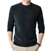 Suéteres para hombres Hombres Suéter de color sólido Acogedor Punto Grueso Cálido Jersey elegante para otoño invierno con talla grande