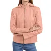 Women's Jackets Solid Color Velvet Hooded Long Sleeve Leather Short Jacket Warm Casual House Market Women Fall