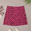 Skirts 80s Punk Aesthetic Pink Leopard Animal Pattern Mini Skirt Women's Trend 2023 For Women