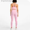 アクティブセットWyplosz Fitness Clothing Top Women's Tracksuit Gym Sportswear Set Yoga Kit Ovalls Seamless Ribbedレギンススポーツブラパンツル231007