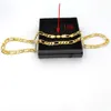 High quality 18 k Stamp Link Ltalian Figaro Chain Solid Gold AUTHENTIC FINISH Necklace 24 8 600 mm Men and Women175s