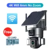 LS VISION 4K 4G caméra solaire sans fil 8MP WiFi double objectif 4X 10X Zoom optique avec panneau solaire suivi humanoïde caméra de sécurité PTZ