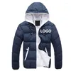 Herrenjacken, individuelles Logo, Herren-Winter-warme Dowm-Jacke, lässiger Trainingsanzug, Sweatshirt, hochwertiger Mantel, leicht