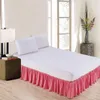 Юбка-кровать Perfect Pure Color Премиум-юбка из микрофибры Добавьте верхние простыни — el Quality Enjoy — Покрывало с высокими оборками высотой 14 дюймов 231013