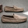 Chaussures habillées Slip sur cuir hommes décontracté mâle confortable rouge conduite Zapatos mocassin antidérapant mocassins 231006